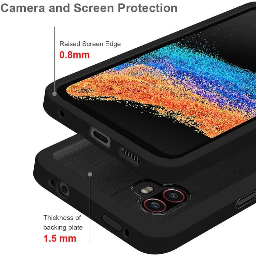 Armor-X Shockproof Rugged Case Samsung Galaxy Xcover 7 Pro Musta