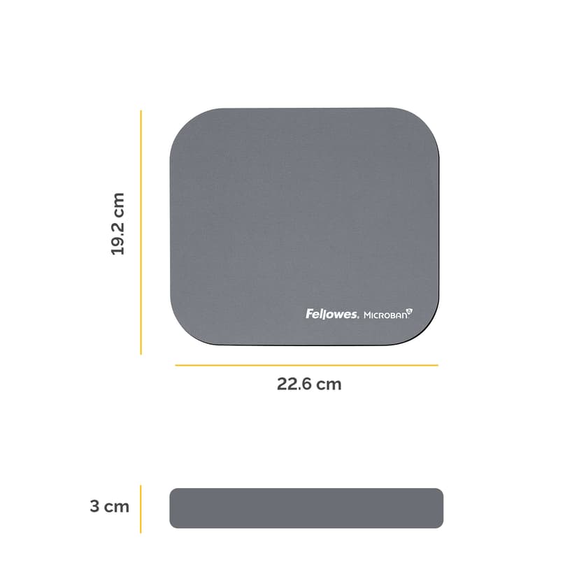 Fellowes Musmatta med Microban antibakteriellt skydd i silver