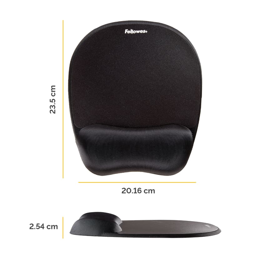 Muismat met polssteun Fellowes Plush Touch zwart bij Masco