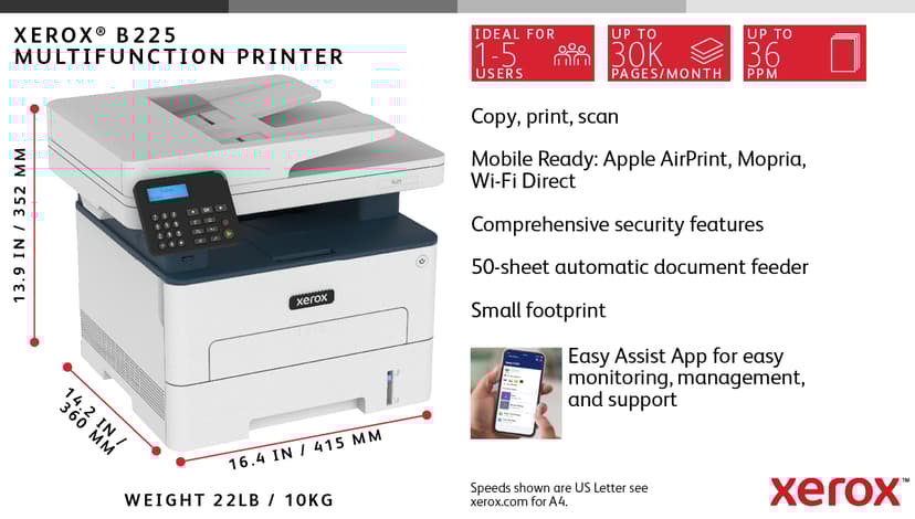 Xerox B225 A4 MFP