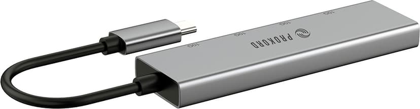 Prokord USB-C Hub 4-Port – Compact en krachtig voor zakelijk gebruik USB 3.2 Gen 2 (3.1 Gen 2) Type-C USB Type-C