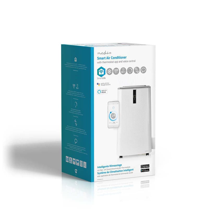 Nedis WIFIACMB1WT12 mobiili-ilmastointilaite 62 dB Valkoinen