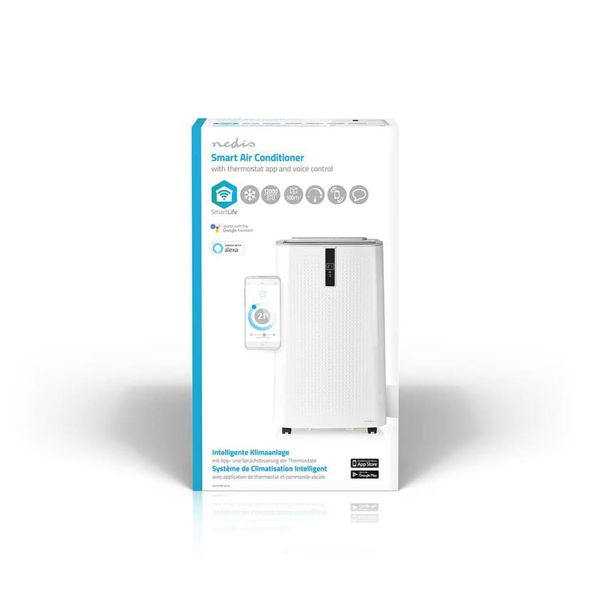 Nedis WIFIACMB1WT12 bærbart klimaanlegg 62 dB Hvit