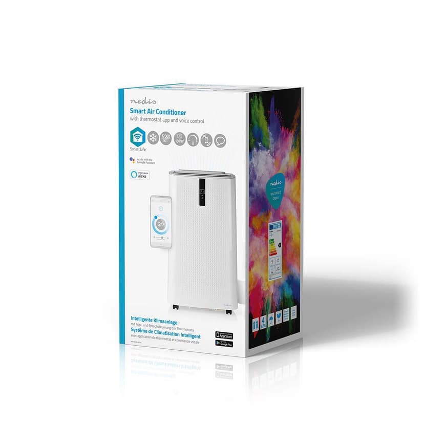 Nedis WIFIACMB1WT12 bærbart klimaanlegg 62 dB Hvit