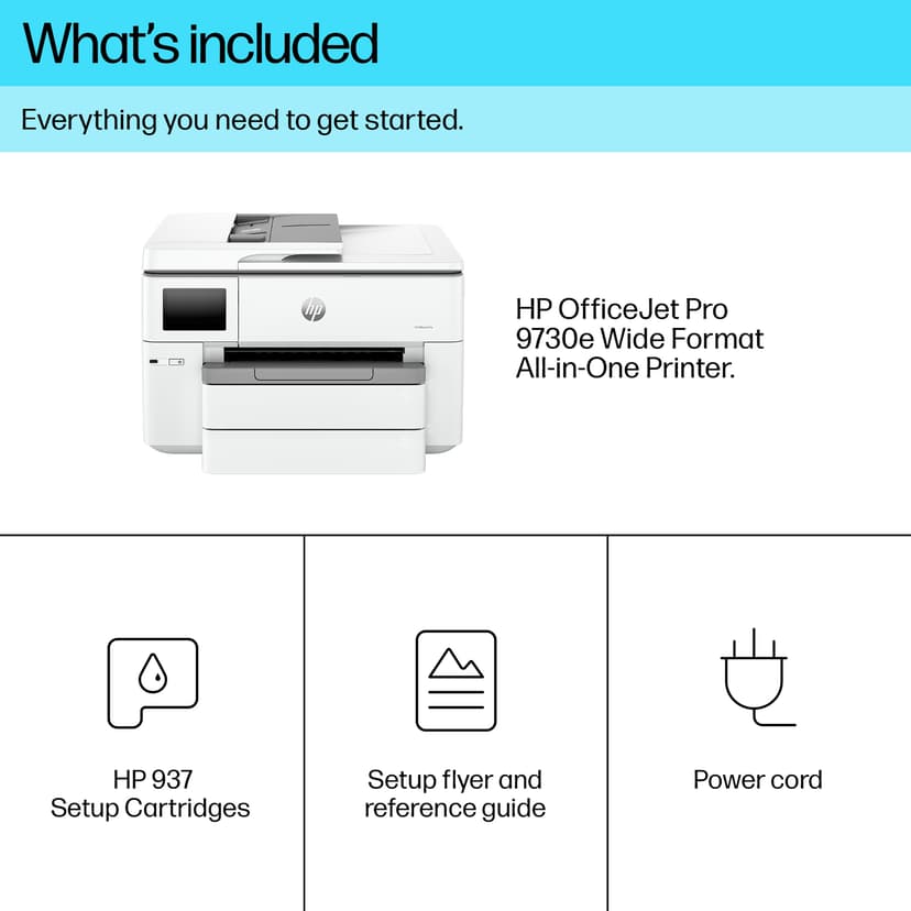 HP OfficeJet Pro 9730E Wide A3 - (Löytötuote luokka 2)