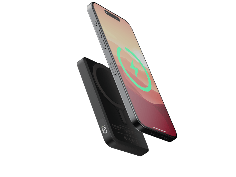 Xtorm Magnetisk trådløs powerbank 5000 mAh - Svart 5000, 18.5mAh Svart