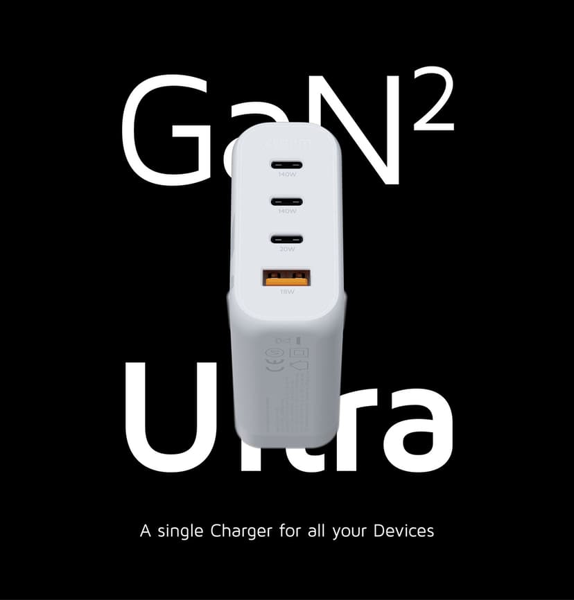 Xtorm GaN2 Ultra Kotilaturi 140 W Valkoinen