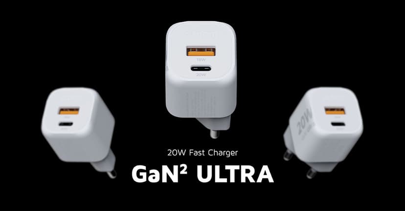 Xtorm GaN2 Ultra Seinä Laturi 20W Valkoinen Valkoinen