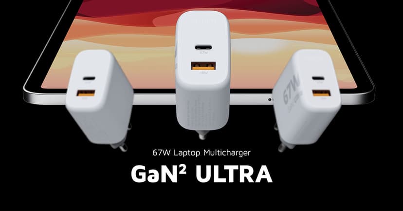Xtorm GaN2 Ultra Väggladdare 67W Vit Vit