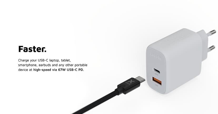 Xtorm GaN2 Ultra Väggladdare 67W Vit Vit