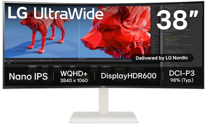 LG 38WR85QC-W 38" 3840 × 1600pixels IPS 21:9 144Hz