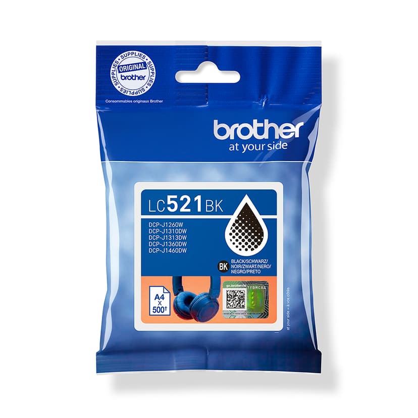 Brother Inkt Zwart 521BK - 500 pagina's