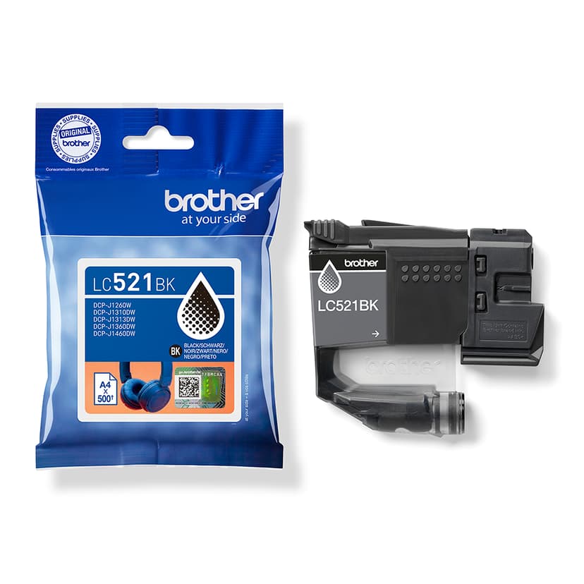 Brother Blekk Svart 521BK 500 sider