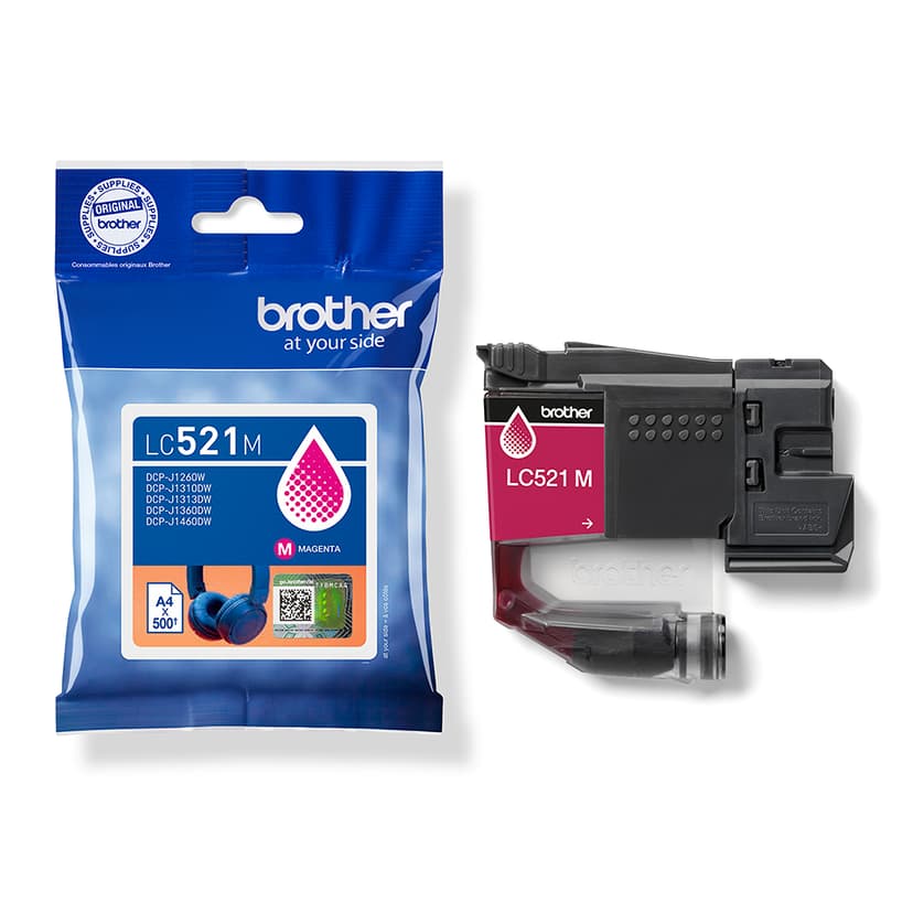 Brother Blekk Magenta 521M, 500 sider