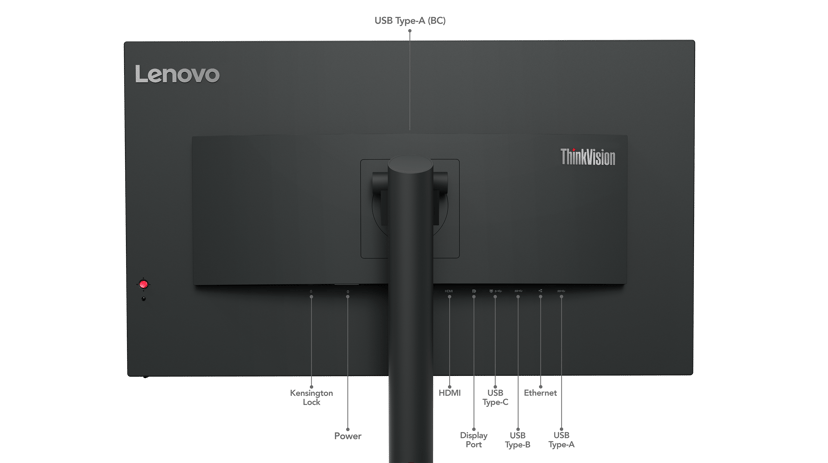Lenovo ThinkVision T32p-30 LED display 80 cm (31.5") 3840 x 2160 Pixels 4K Ultra HD Zwart 31.5" 3840 × 2160pixels IPS 16:9 60Hz