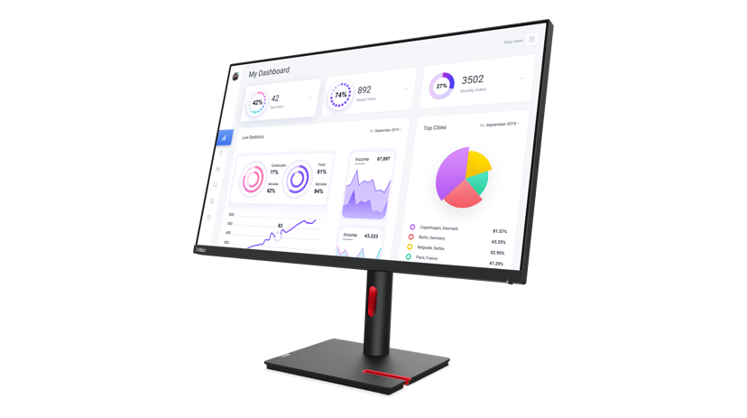 Lenovo ThinkVision T32p-30 LED display 80 cm (31.5") 3840 x 2160 Pixels 4K Ultra HD Zwart 31.5" 3840 × 2160pixels IPS 16:9 60Hz
