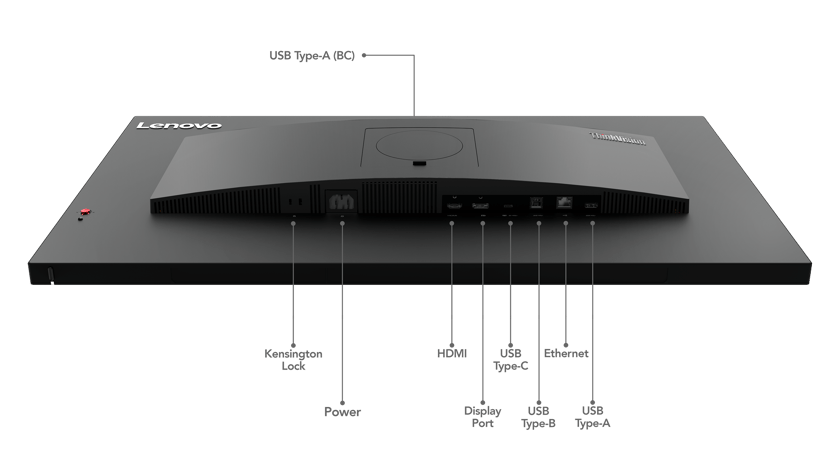 Lenovo ThinkVision T32p-30 LED display 80 cm (31.5") 3840 x 2160 Pixels 4K Ultra HD Zwart 31.5" 3840 × 2160pixels IPS 16:9 60Hz