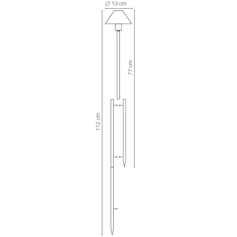 LightsOn Apollo Flex Hagebelysning 11/112 cm Mørk Grå