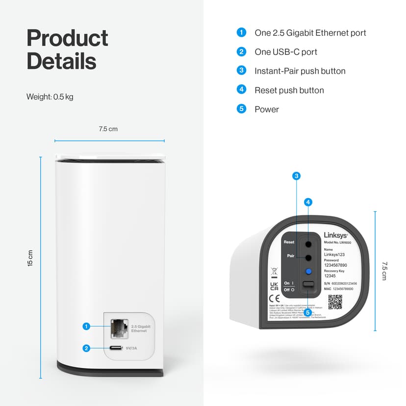 Linksys Velop Micro 7 Mesh 1-Pack