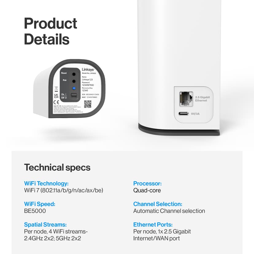 Linksys Velop Micro 7 Mesh 3-Pack