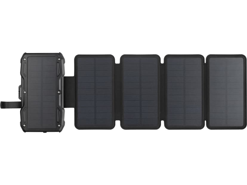Sandberg Aurinkopaneeli Powerbank 5-paneelia, 10000 mAh 10000, 37mAh Musta
