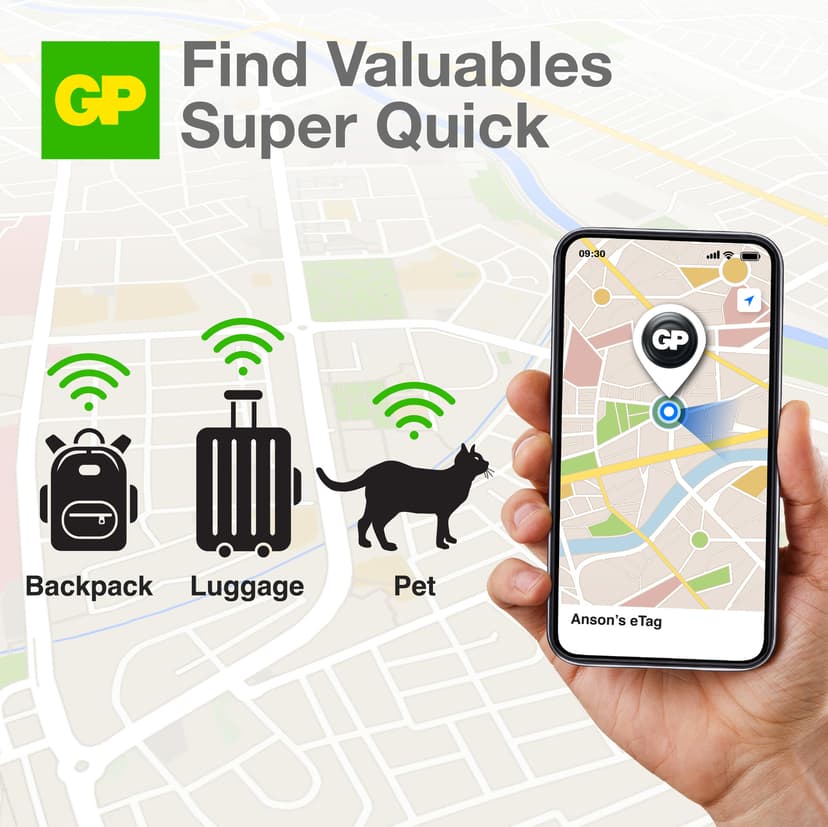 GP eTag Älykäs Seuranta - Musta