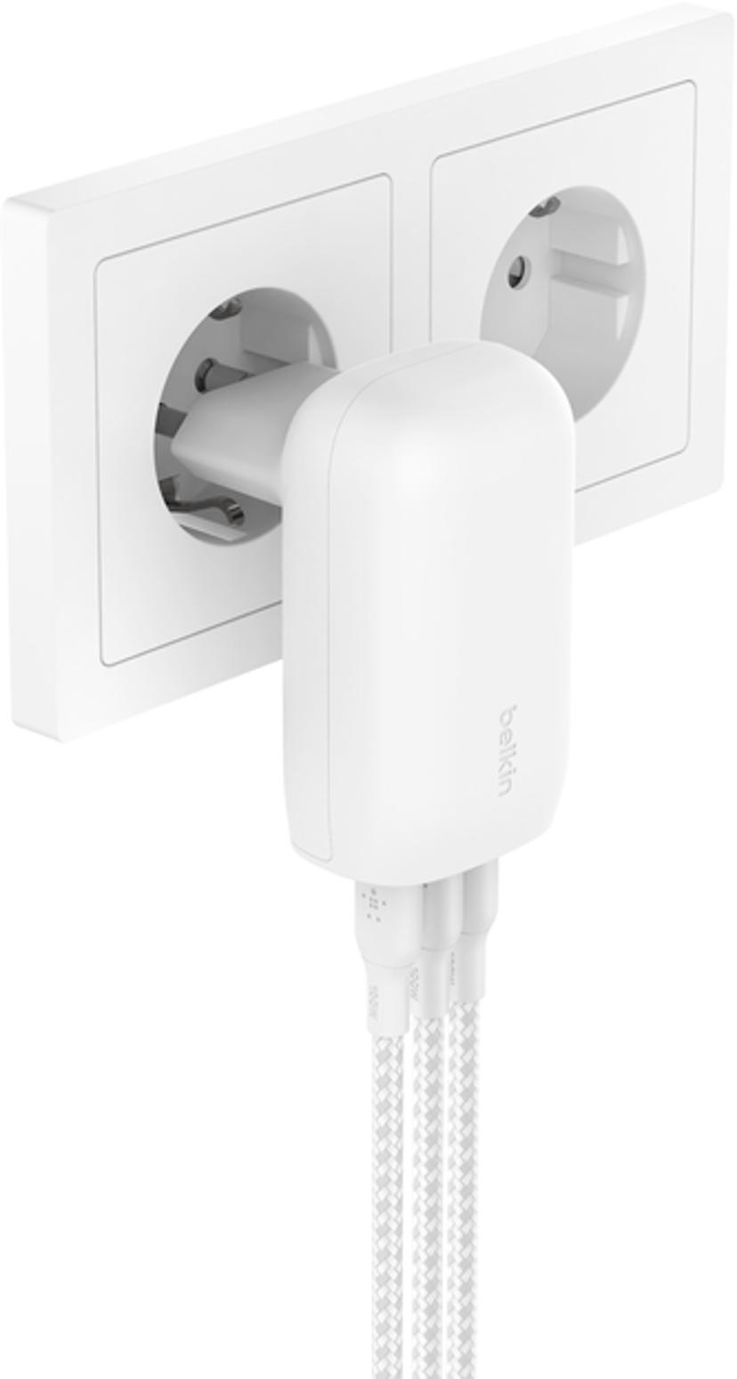 Belkin 3-Port USB-C Wall Charger Vit