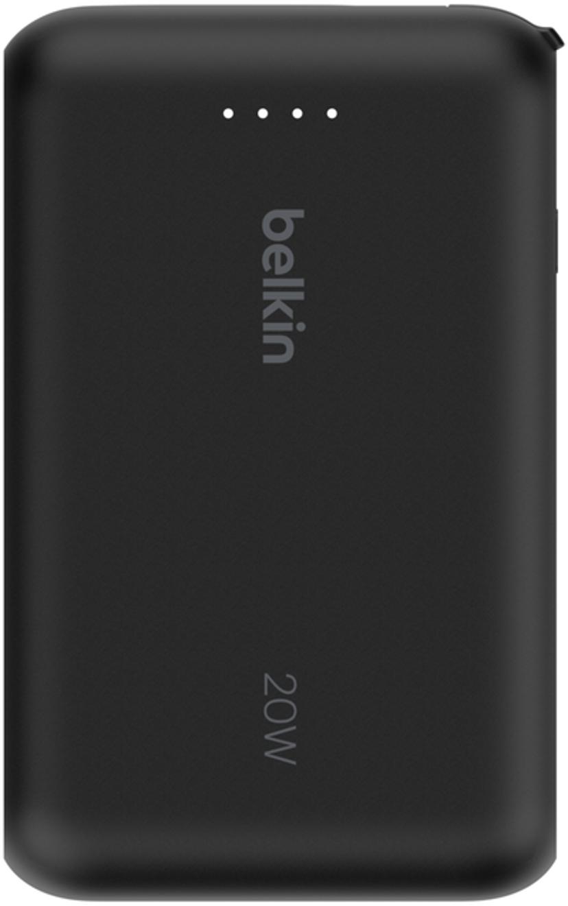 Belkin Powerbank PD 20W Integrated USB-C Cable 10000mAh Zwart