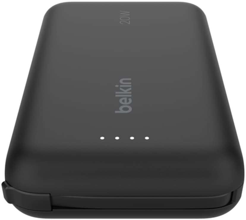 Belkin Powerbank PD 20W Integrated USB-C Cable 10000mAh Sort