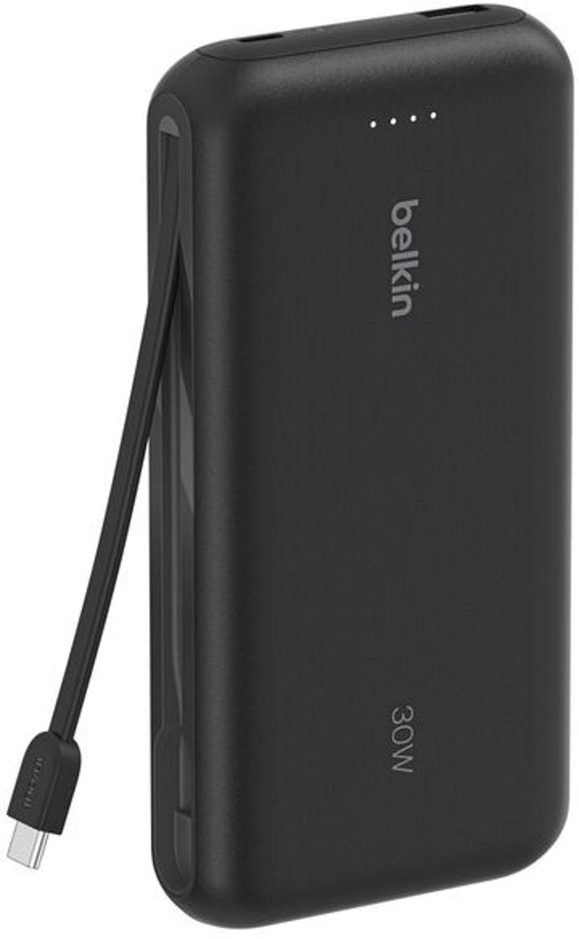 Belkin Powerbank PD 30W Integrated USB-C Cable 20000mAh Svart