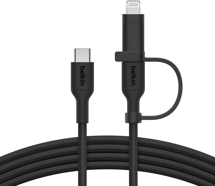 Belkin 2-in-1 USB-C and Lightning Cable 1.5m USB-C USB-C, Lightning Sort