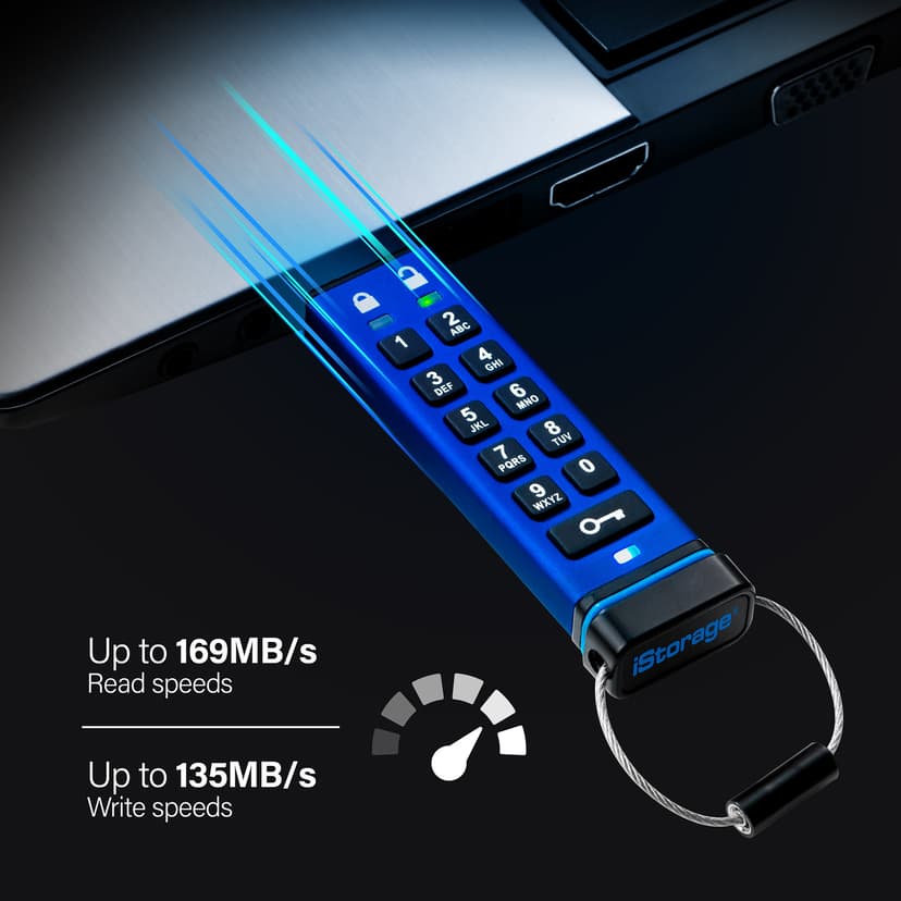 Istorage datAshur PRO 8GB USB-A Blauw