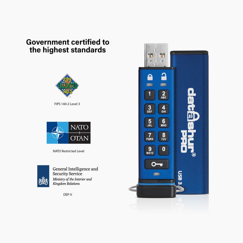 Istorage datAshur PRO 64GB USB-A Blauw