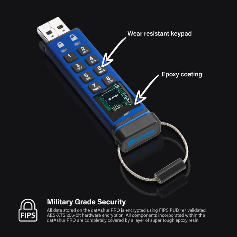 Istorage datAshur Pro 32GB USB Type-A Blå