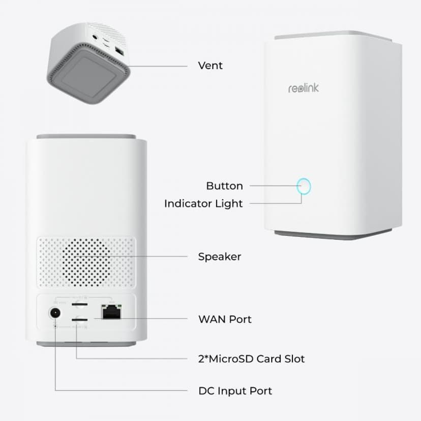 Reolink Home Hub + 2x Argus Eco Ultra 4K 8MP Battery WiFi