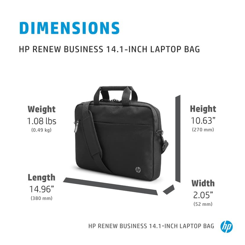 HP Renew Business 14.1" Polyesteri Musta