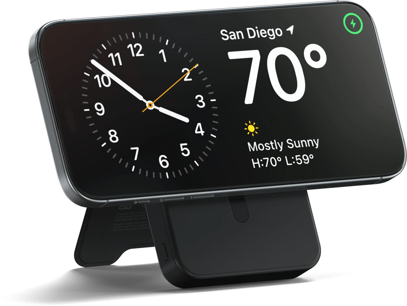 Satechi Qi2 Magnetic Powerbank With Stand 10000mAh Musta