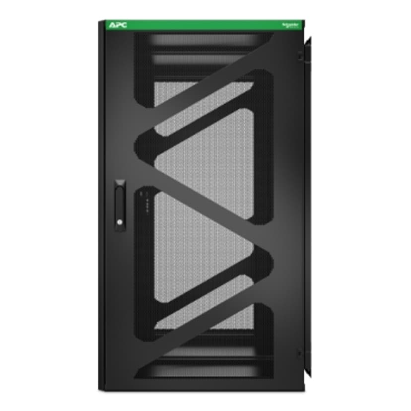 APC NetShelter WX AR124SM - 19 tuuman seinäpaneeli, 24U, 800 mm syvä, sivuasennus, asennettu