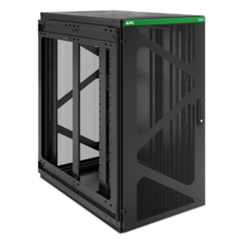 APC NetShelter WX AR124SM - 19 tuuman seinäpaneeli, 24U, 800 mm syvä, sivuasennus, asennettu