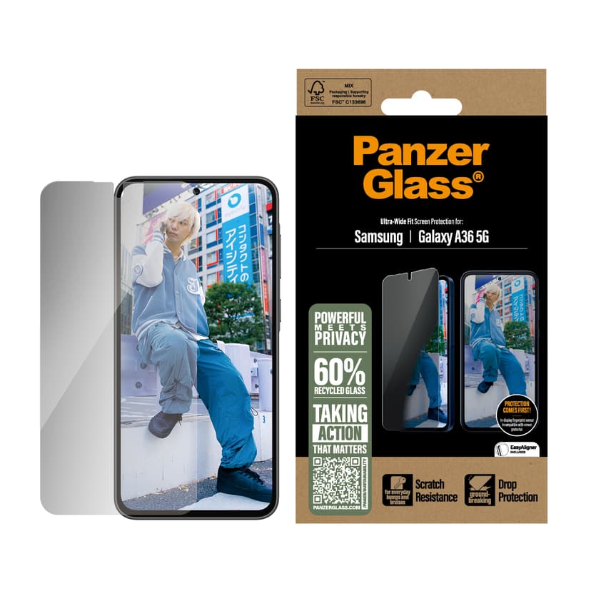 Panzerglass Ultra-Wide Fit Privacy skärmskydd Samsung Galaxy A36