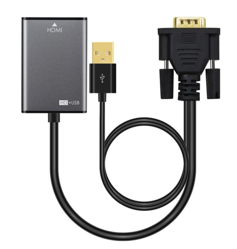 Microconnect Active VGA to HDMI Adapter W USB Power 0.15m VGA Musta
