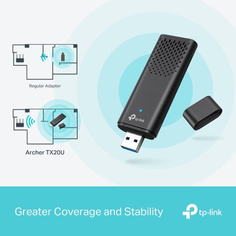 TP-Link Archer TX20U AX1800 Dual Band WiFi 6 USB-adapter