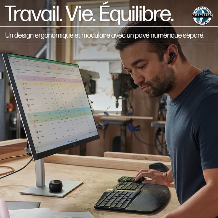 HP 965 ergonomiskt trådlöst tangentbord Trådlös Nordisk