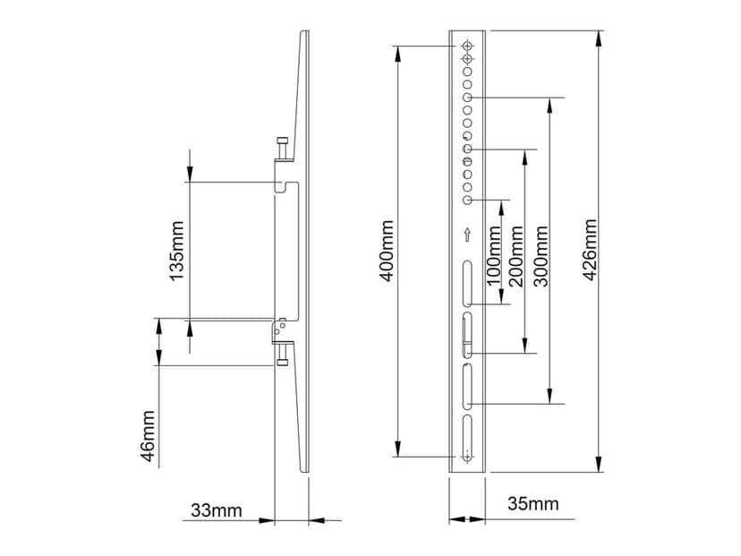 Multibrackets 3736 tilbehør for skjermmontering