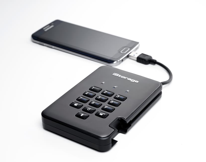 Istorage diskAshur PRO2 SSD 256-BIT 4TB NATO Classified USB-A Svart, grafit