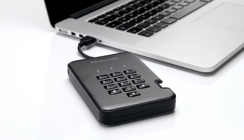 Istorage diskAshur PRO2 SSD 256-BIT 4TB NATO Classified USB-A Svart, grafit