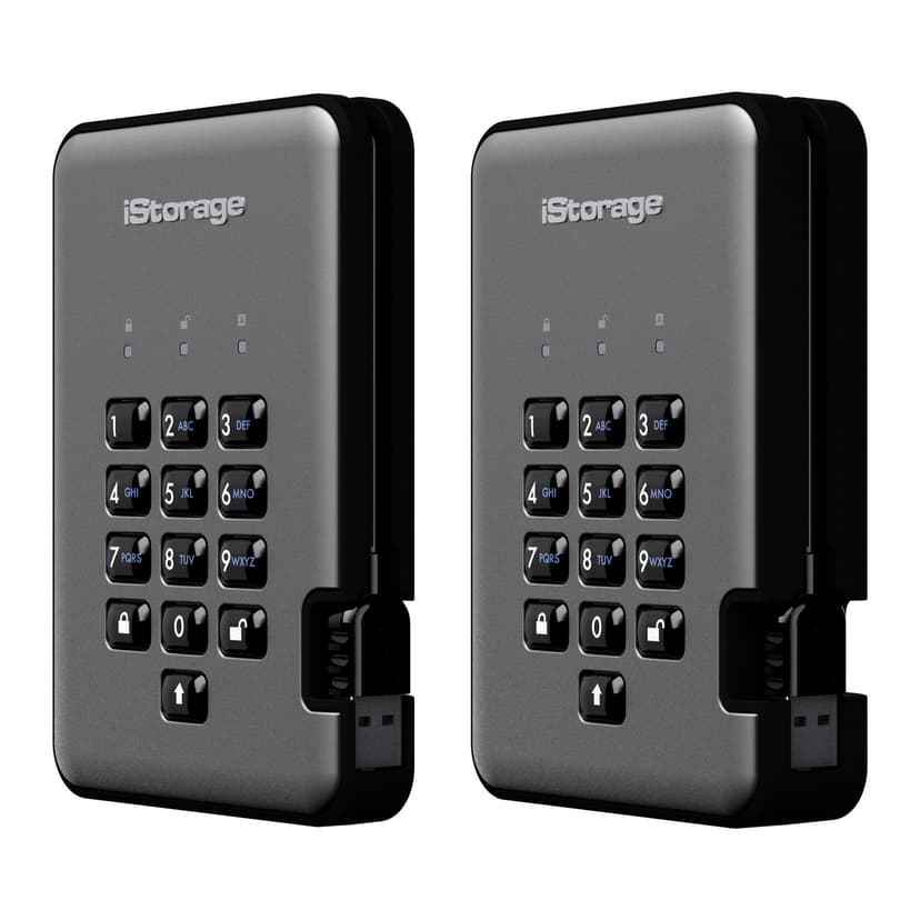 Istorage diskAshur PRO2 SSD 256-BIT 4TB NATO Classified USB-A Svart, grafit