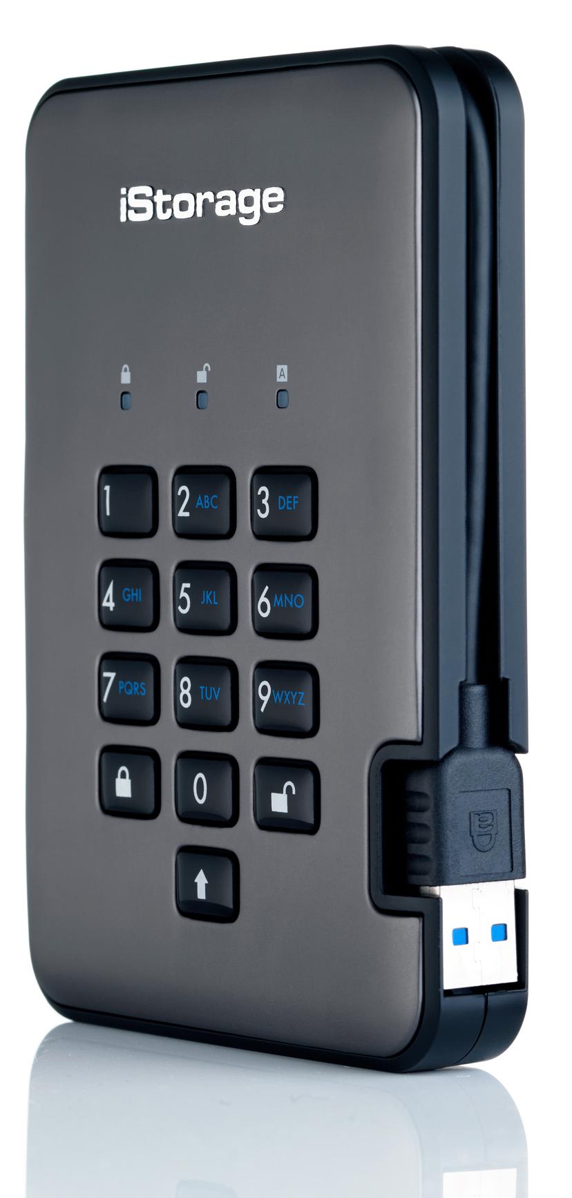 Istorage diskAshur PRO2 SSD 256-BIT 4TB NATO Classified USB-A Svart, grafit