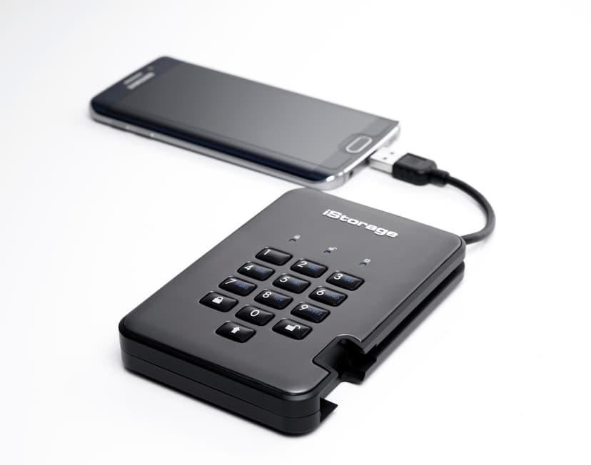 Istorage diskAshur PRO2 SSD 256-BIT 4TB NATO Classified USB-A Svart, grafit
