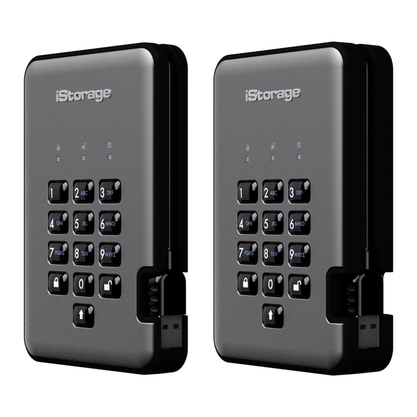 Istorage diskAshur PRO2 SSD 256-BIT 4TB NATO Classified USB-A Svart, grafit